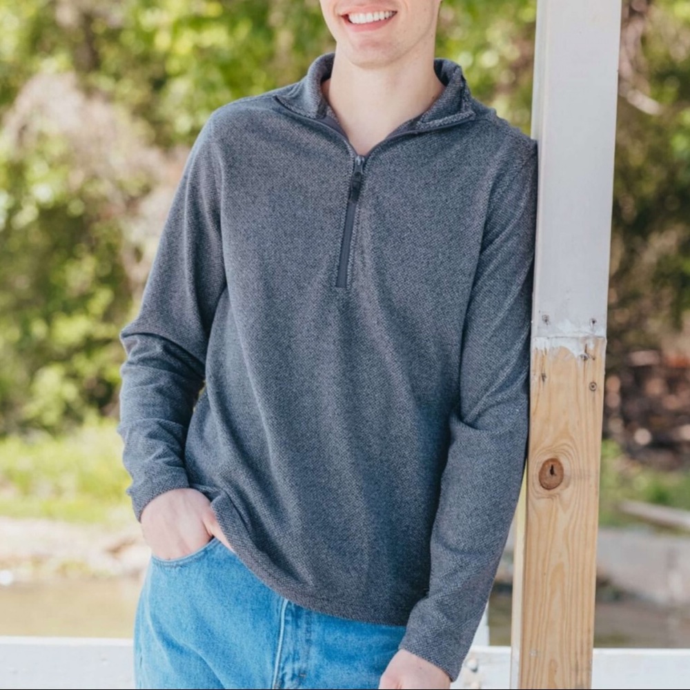 Simply Southern Quarter Zip Pullover, Gray